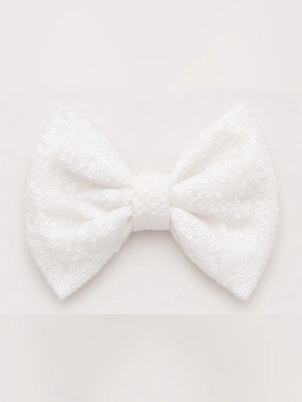 Handmade Bow Sparkling White Sequin Bow For Special Occasions 🎀✨